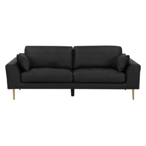 3-osobowa sofa skórzana czarna TORGET