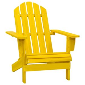Krzesło ogrodowe Adirondack, lite drewno jodłowe, żółte