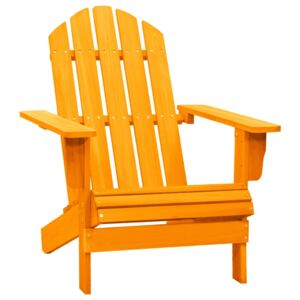 Krzesło ogrodowe Adirondack, lite drewno jodłowe, pomarańczowe