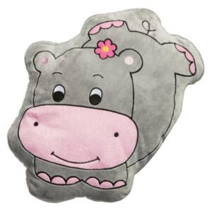 Poduszka przytulanka hipopotam szaro-różowa 30 X 35 cm 30x35
