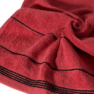 Ręcznik z bawełny ze sznurkowym zdobieniem 50x90cm 50x90 czerwony