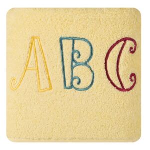Ręcznik dziecięcy z haftowaną aplikacją z literkami 70x140cm