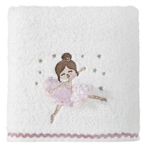 Ręcznik dziecięcy z trójwymiarową aplikacją z dziewczynką