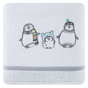 Ręcznik dziecięcy z aplikacją z pingwinkami 50x90cm 50x90