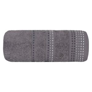Ręcznik z bawełny z ozdobnym stebnowaniem 30x50cm 30x50 szary