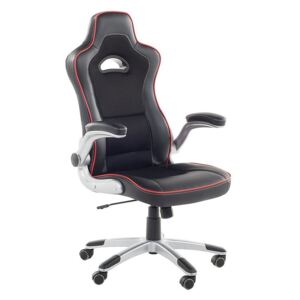 Krzesło biurowe czarno-czerwone regulowana wysokość MASTER