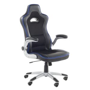 Krzesło biurowe czarno-niebieskie regulowana wysokość MASTER