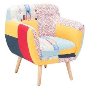 Fotel kolorowy - fotel wypoczynkowy - do salonu - tapicerowany - MELBY