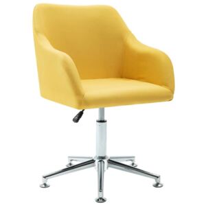 Obrotowe krzesło biurowe, żółte, tkanina
