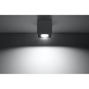 SOLLUX Nowatorski Plafon QUAD 1 Antracyt Lampa Kwadratowa na Sufit Oświetlenie LED