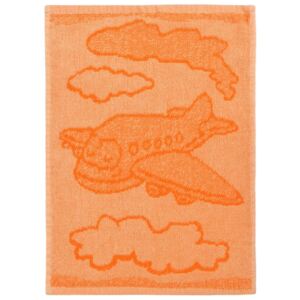 Ręcznik dziecięcy Plane orange, 30 x 50 cm