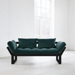 Sofa rozkładana Edge Velvet Black / Green