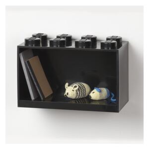 Dziecięca czarna półka ścienna LEGO® Brick 8