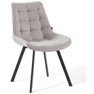Krzesło tapicerowane jasny szary DC-6030 welur #13