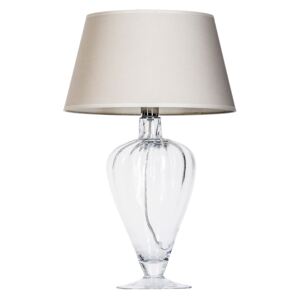 Bristol Transparent lampa stołowa 1-punktowa beżowy/biały L046051222