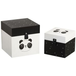 Pudełka Panda (2-set) czarno-białe