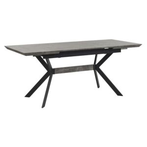 Rozkładany stół do jadalni 140/180 x 80 cm szary z czarnym BENSON