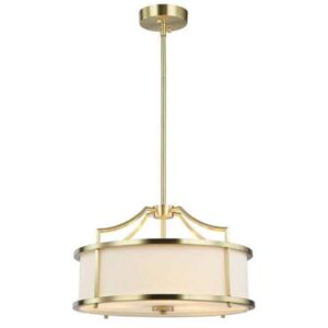 LAMPA wisząca STANZA OLD GOLD S Orlicki Design okrągła OPRAWA abażurowa w stylu klasycznym kremowa złota