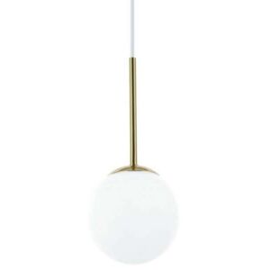 Okrągła LAMPA wisząca BAO I GOLD IP44 Orlicki Design loftowa OPRAWA szklana kula ZWIS do łazienki ball IP44 złoty biały