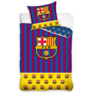 Pościel bawełniana FC Barcelona Erby, 140 x 200 cm, 70 x 90 cm