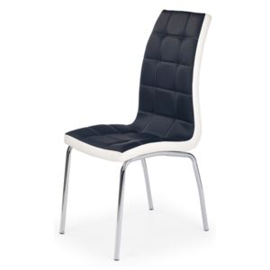 SELSEY Krzesło tapicerowane Salta czarno-białe