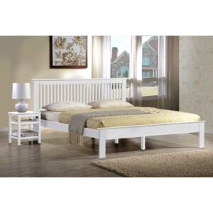 Łóżko drewniane białe 140x200 model 1203