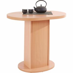 Owalny stół o prostym wyglądzie