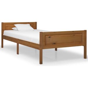 Rama łóżka z litego drewna sosnowego, miodowy brąz, 100x200 cm