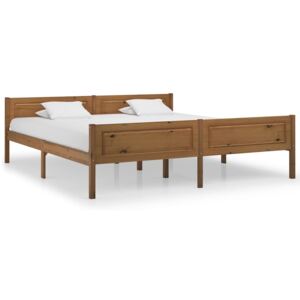 Rama łóżka z litego drewna sosnowego, miodowy brąz, 180x200 cm