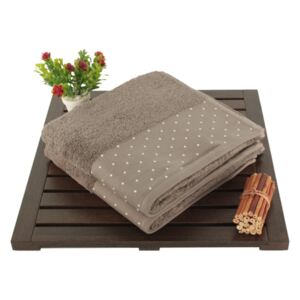 Zestaw 2 brązowych ręczników Patricia, 50x90 cm