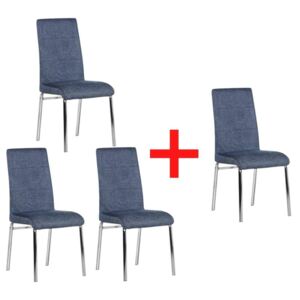 Krzesło konferencyjne Indo, 3+1 GRATIS, niebieski