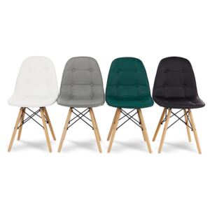 Tapicerowane krzesło LEVIS - czarna eko skóra - różne kolory