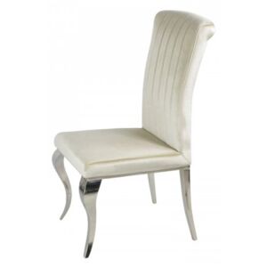 Krzesło glamour Stanley II Beige - nowoczesne krzesło tapicerowane