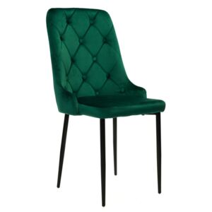 Stylowe Krzesło Tapicerowane ▪️ Migel ▪️ Welur Zielony