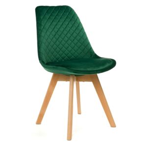 Nowoczesne Krzesło - Art133C - Welur Zielone