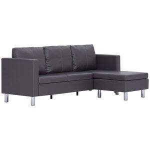 Atrakcyjna sofa Karlo 4Q z szezlongiem - szara