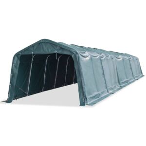 Przenośny namiot dla bydła, PVC, 3,3 x 16 m, ciemno-zielony