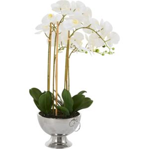 Dekoracyjna biała orchidea 70 cm, sztuczna