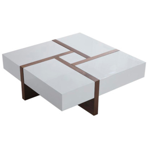 Nowoczesny stolik kawowy - ława - szuflady - 100 x 100 - Arbusti