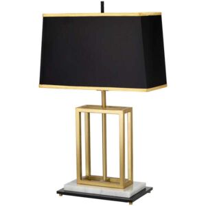LAMPA stołowa ATLAS/TL Elstead metalowa LAMPKA na biurko stojąca szczotkowany mosiądz czarna biała złota