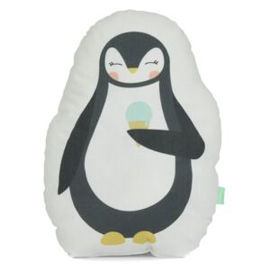 Poduszka z czystej bawełny Happynois Penguin, 40x30 cm