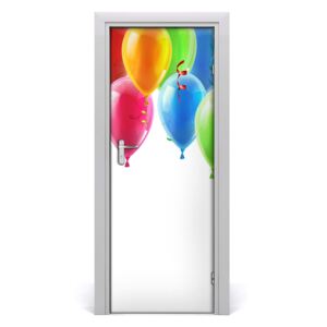 Naklejka fototapeta na drzwi Kolorowe balony