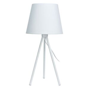 Home Styling Collection Lampka stołowa, metalowa, stojąca, biały, 55 cm