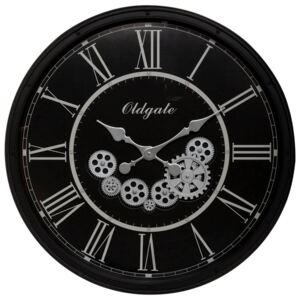 Zegar ścienny czarny LOANN, Ø 76 cm, z rzymskimi cyframi