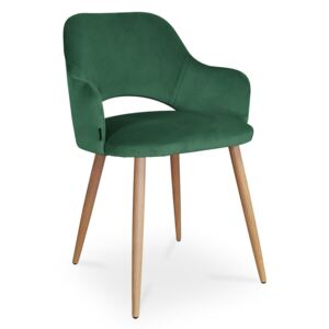 Krzesło MARCY / zielony / noga dąb / MG25