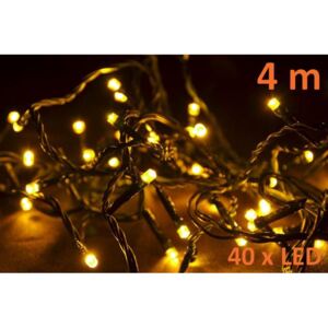 Świąteczne oświetlenie LED 4 m – ciepły biały, 40 diod