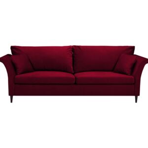 Czerwona rozkładana sofa 3-osobowa ze schowkiem Mazzini Sofas Pivoine