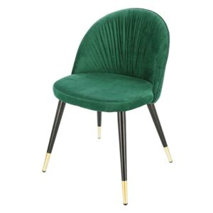 Glamour welurowe krzesło Vivvi - zielone