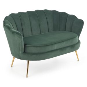 AMORINITO XL fotel wypoczynkowy zielony/złoty