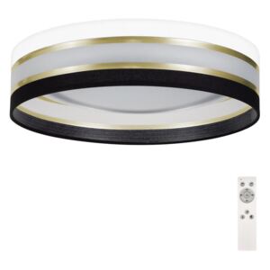 Belis LED Ściemniany plafon SMART CORAL GOLD LED/24W/230V czarny/biały + pilot BE0522